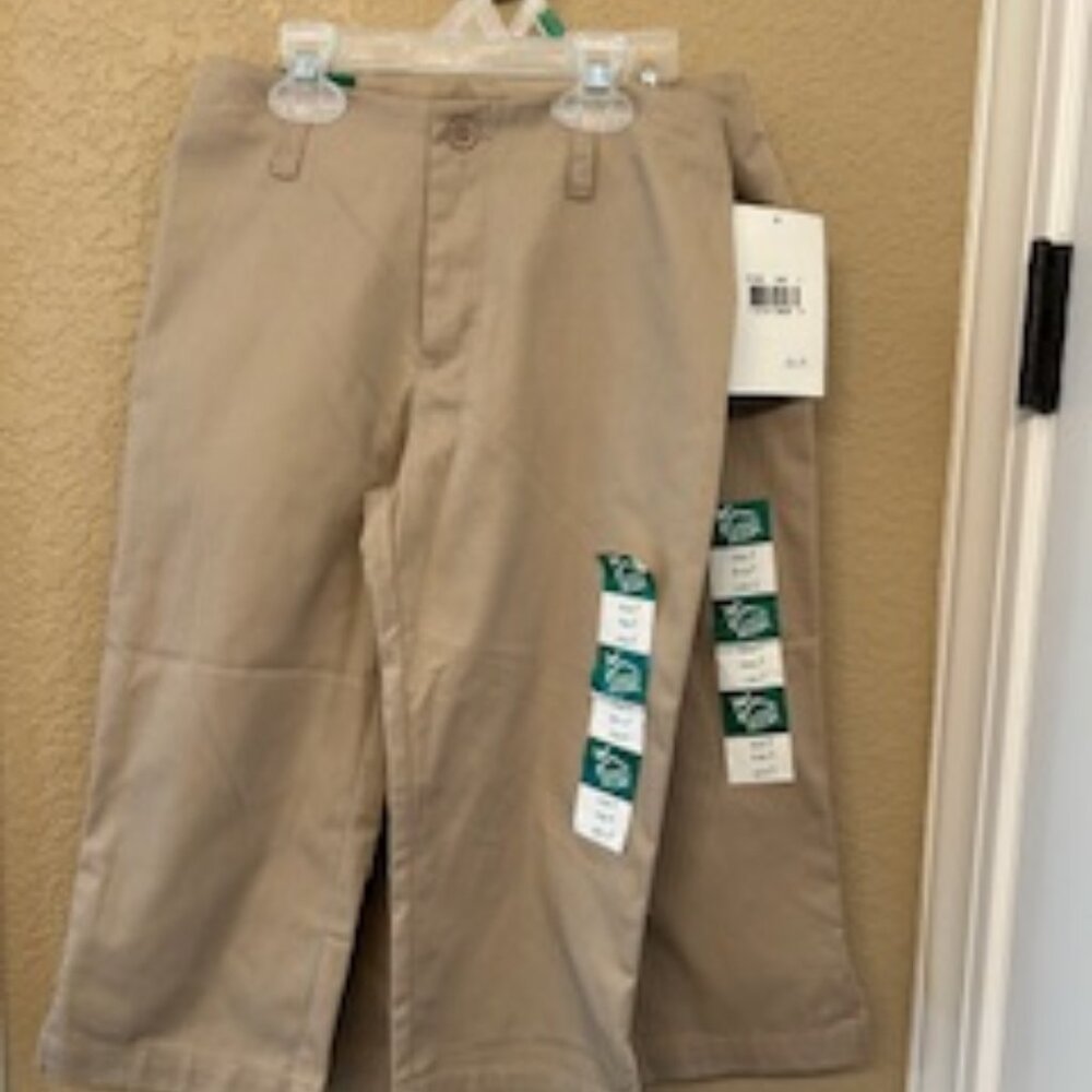 Girls “Classroom” School Uniform Capri-Khaki (2 pair)